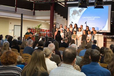 Der Unterstufenchor des GSG Lebach bei der UNESCO-Feier