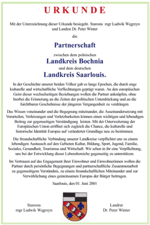 Partnerschaftsurkunde deutsch