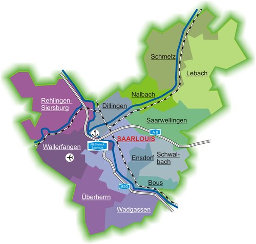 Karte Landkreis Saarlouis Karte Landkreis Saarlouis